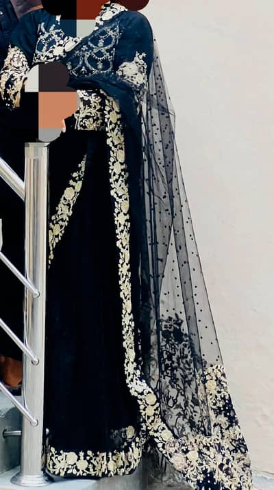 Maria B Black Elegant Saree