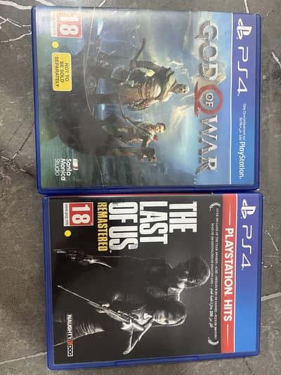 God of war and Last of us  PS4 for Sale