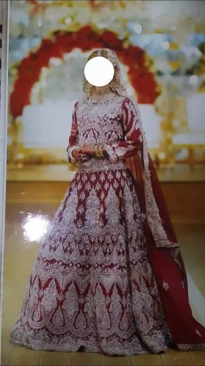 used red bridal lehnga just like new