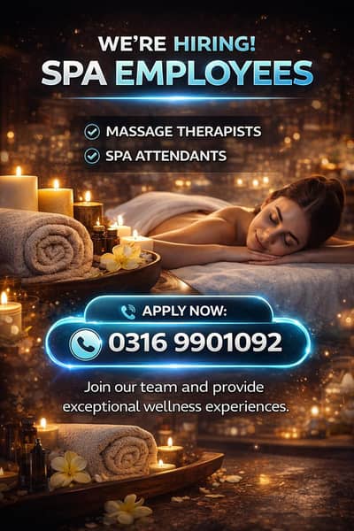 requirement female staff  spa ke liye