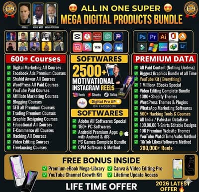 Unlimited Mega Digital Products Bundle for sell