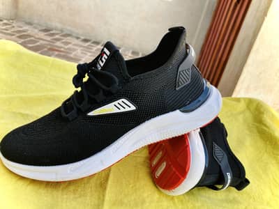 Black Shoes with Red bottoms - 9/10 condition - Size 45