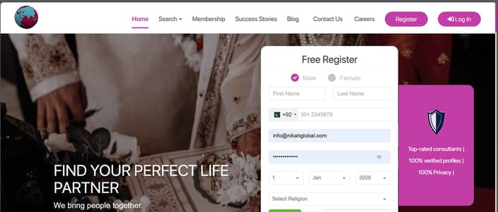 Muslim Rishta & Matrimony Service in Pakistan | NikahGlobal. pk