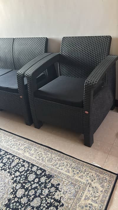 Rattan Allegra Plastic Sofa set