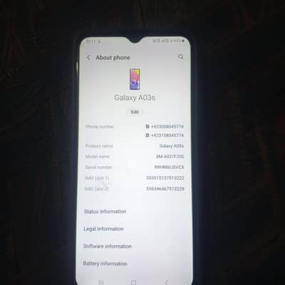Samsung galaxy a03s 4gb 64gb
