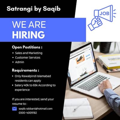 we r hiring for fashion brand