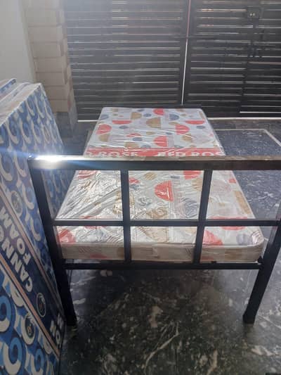 steel iron single bed