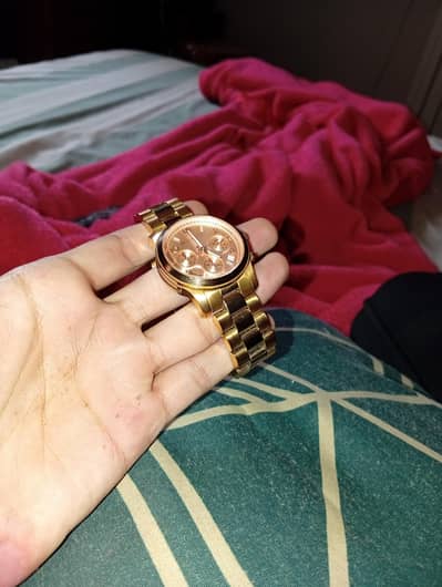 Michael Kors Runway Rose Gold-Tone Stainless Steel Chronograph watch