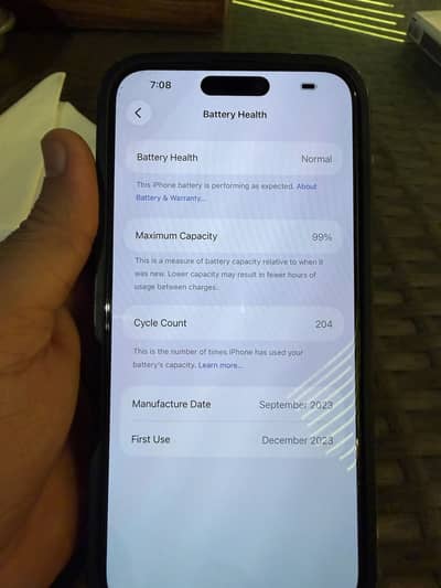 I phone 15 pro max blue dual E sim