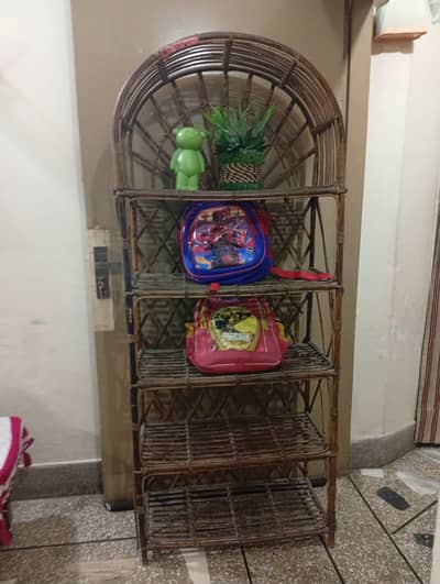 cane book shelf large