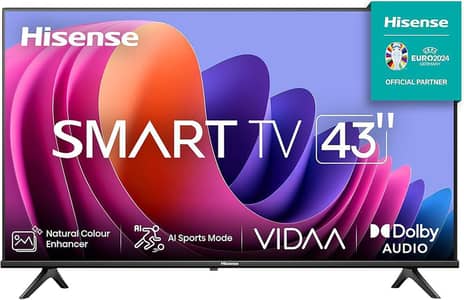 Hicence A4N 43" Bezel-Less Smart TV Like New (Open Box) Warranty Card
