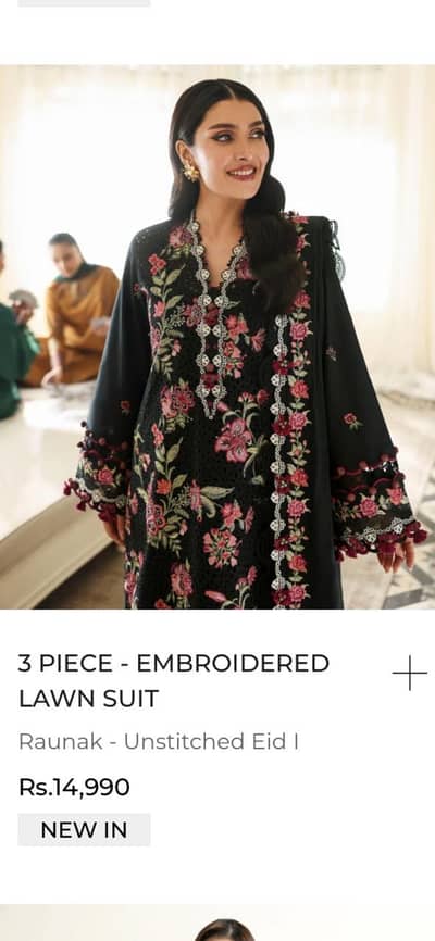 Sapphire unstitched lawn 3 piece suit