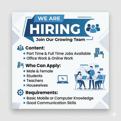 We Are Hiring candidates for online work !! urgent hiring