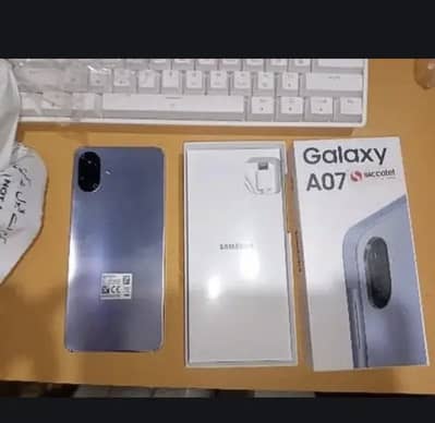 Samsung A07 4 128 just 2 week Use Like Brand new full box pack cable
