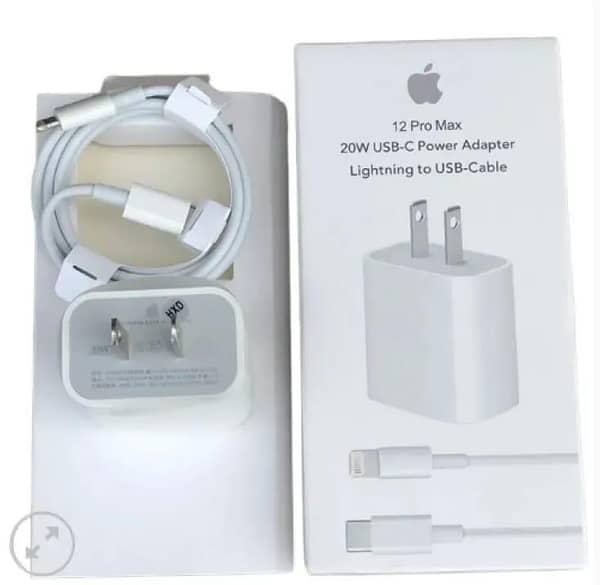 Genuine Apple iPhone 15 Pro Max 20W USB-C Fast Charger Adapter & Original USB-C to C Data Sync Cable | Authentic Power Delivery (PD) Wall Plug & Charging Cord