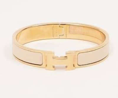 Hermes Gold with Nude Bracelet
