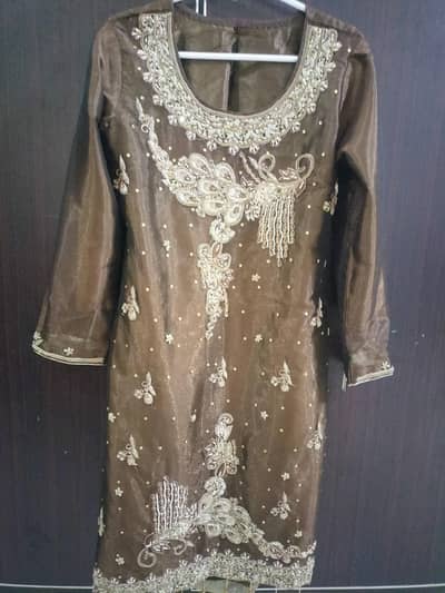 Brown fancy shalwar kmeez