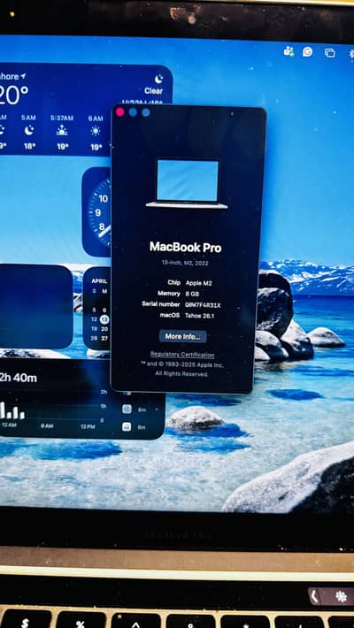 MacBook Pro M2 13” (8GB / 256GB) – Excellent Condition