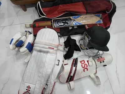 Orignal CA English Willow Bat & Gray-Nicolls Full Cricket Kit .