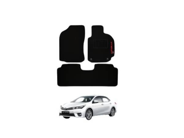 TOYOTA COROLLA 2014-2020 CARPET CAR FLOOR MAT | HIGH QUALITY 034 DIAMOND CARPET LOGO SERIES MATS