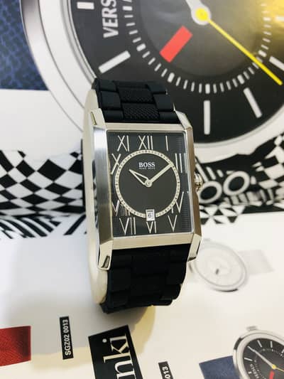 HUGO BOSS-TANK SHAPE-NEW WATCH-SEIKO CITIZEN CASIO ARMANI FOSSIL