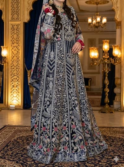 weeding dress full heavy maxi with full heavy dubtaa