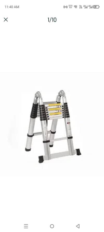 telescopic ladder aluminum imported