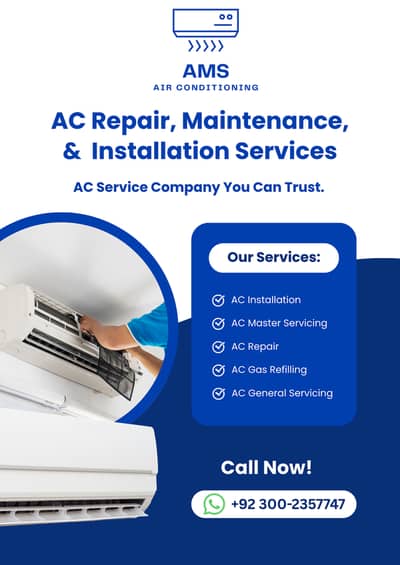 AC Repair, AC Installation, AC Service, AC Gas Refill in Karachi