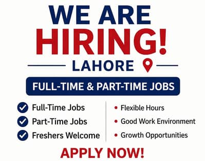 hiring male female full time job part time job