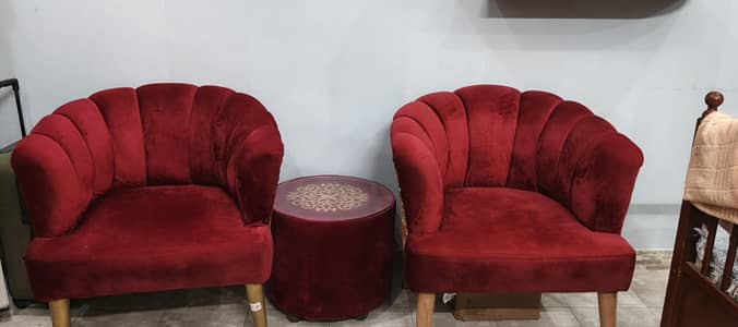 2 Seater sofa chair with table