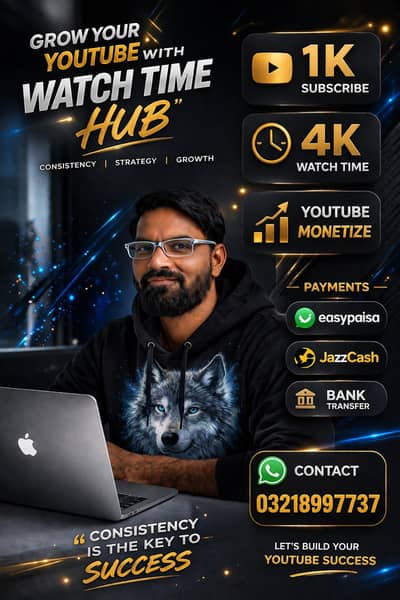 YouTube Monetization Service | 1K Subs + 4K Watch Time Fast
