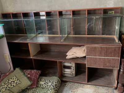 2 shop counter and wall display rack