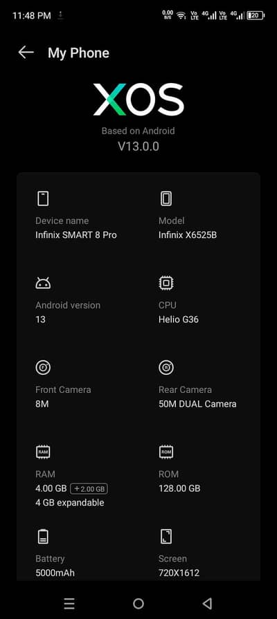Infinix Smart 8 Pro 4+4-128