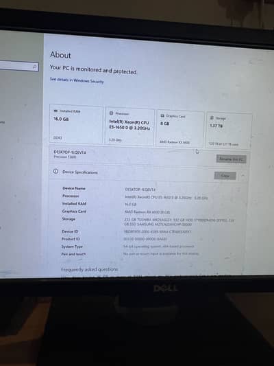 Xeon powerful gaming pc dell precision T3610 tower with 700 watts supp