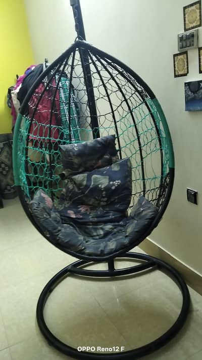 2 door big size wardrobe one study table with three chairs and a room