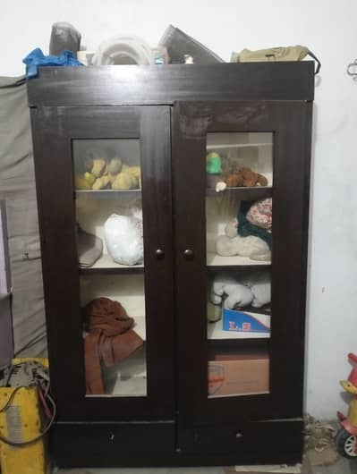 double door showcase