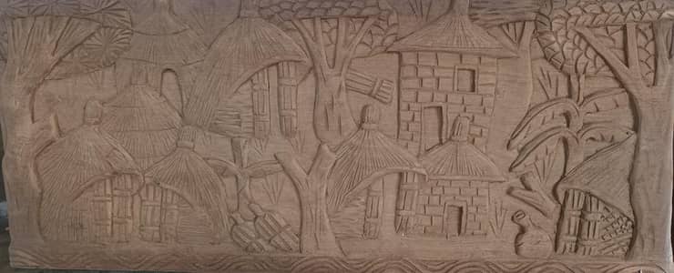 wall hanging frame handcrafted antique  for sale  2 piece