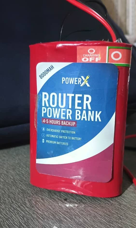 Internet Router Power Bank 5 Hours + BACKUP Auto Switching - Batteries ...
