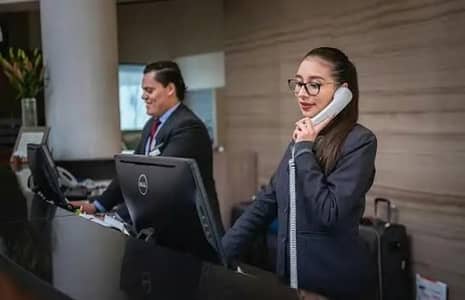 Female required hotel receptionist