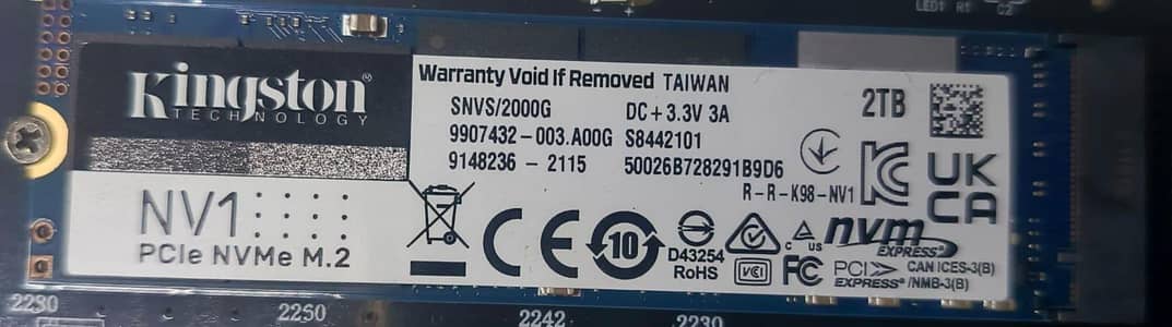 2 TB NV1 SSD Drive