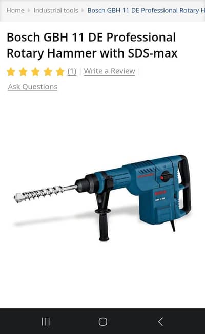 ​Bosch GBH 11 DE Professional Rotary Hammer with SDS-max