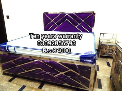 New stainless steel Bed|Steel Bed|Double bed|bed set|03092056793