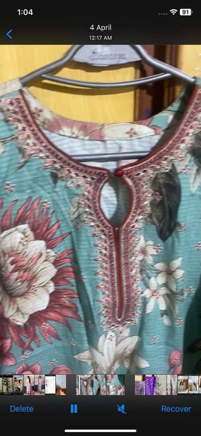 sapphire 3 pc lawn embroiderd suit