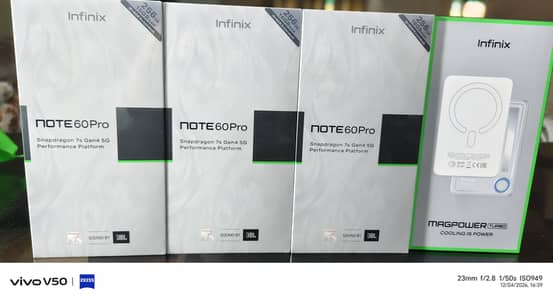 Infinix note 60 pro blue  colour official approval pta company pack