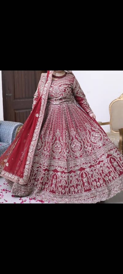 Red Bridal Dress for Sale | Heavy Embroidery | Worn Once | Urgent sale