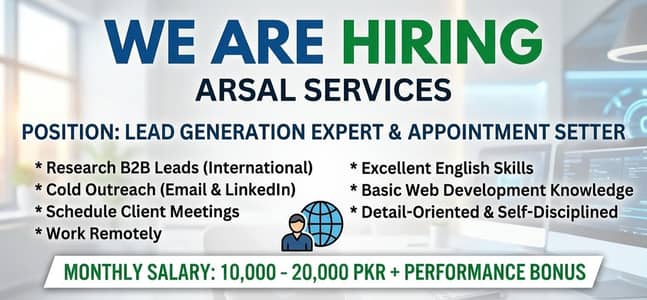 Need Lead generation  Expert male/female