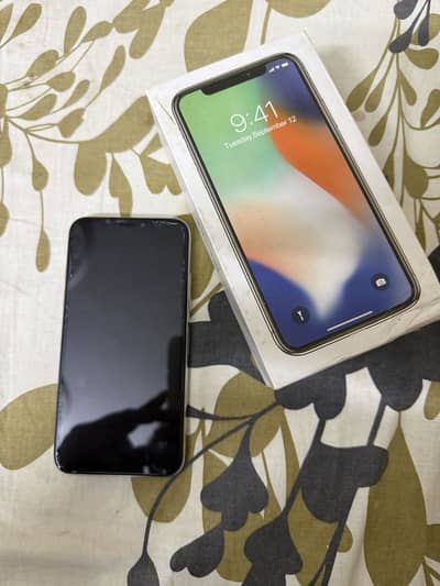 Iphone X with box factory unlock non-pta 64gb