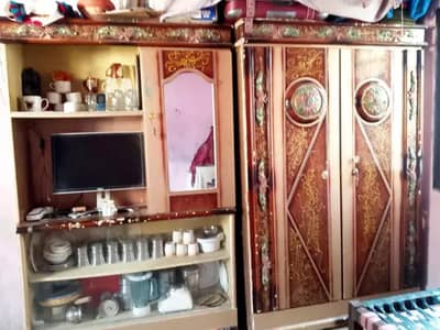 Almari with showcase almirah divider argent cell