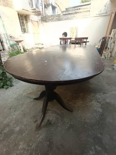 Large size Dining table with 6 chairs