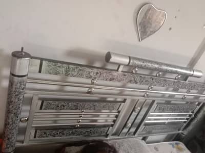 IRON BED AND WARDROBE